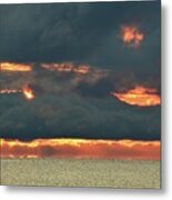 The Sun Hiding In A Cloud Metal Print