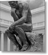 The Thinker Bronze Sculpture Auguste Rodin Legion Of Honor San Francisco California 1 Metal Print