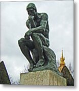 The Thinker By Rodin Metal Print