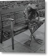 The Thinking Frog Metal Print