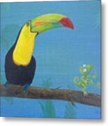 The Toucan And The Lizard Metal Print
