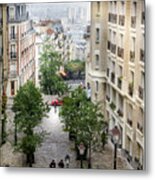 The View From Montmartre Steps, Paris France 2 Metal Print