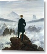 The Wanderer Above The Sea Of Fog Metal Print