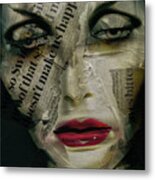 The Woman With The Newspaper Metal Print