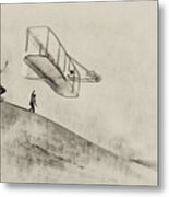 The Wright Brothers At Kittyhawk Metal Print