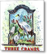 Three Cranes In York Metal Print