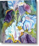 Three Irises Metal Print