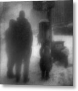 Through A Glass Darkly - Winter In New York Metal Print