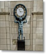 Tiffany Atlas Clock - Philadelphia Metal Print