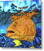 Tiger Grouper And Tang Fish Metal Print