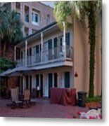 Timeshare Courtyard Metal Print