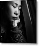 Tired - Rome, Italy - Black And White Photography Metal Print