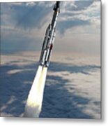 Titan 3 Launch Of X-20 Spaceplane Metal Print
