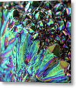 Titanium Rainbow Quartz Cluster Close Up #3 Metal Print