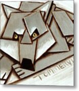Tommervik Geometric Gray Wolf Painting Art Print Metal Print