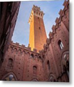 Torre Del Mangia Siena Italy Metal Print