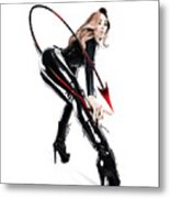 Pin-up Touch My Tail Metal Print