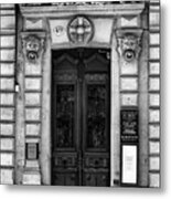 Toulouse Door In Mono Metal Print