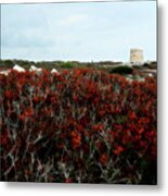 Tower In Red Landscape Metal Print