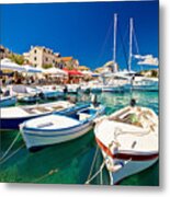 Town Of Primosten Harbor And Waterfront Metal Print