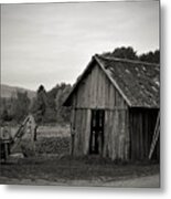 Tractor And Shed Metal Print