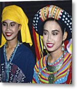 Traditional Dressed Thai Ladies Metal Print