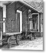 Train Station Platform Metal Print