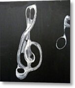 Treble Clef Metal Print