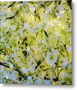 Trees And Flowers Metal Print