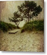 Trees By The Sea Metal Print