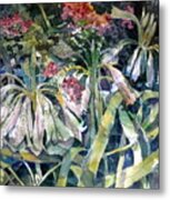 Trumpet Lilies Metal Print