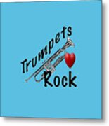 Trumpets Rock Metal Print