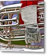 Tuba Player. Usmc Band Metal Print