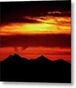 Tucson Mountain Sunset H1854 Metal Print