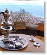 Turkish Tea On The Black Sea Metal Print