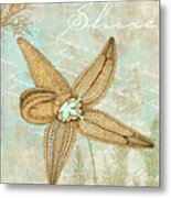 Turquoise Sea Starfish Metal Print