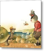 Turtle And Rabbit04 Metal Print