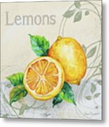 Tutti Fruiti Lemons Metal Print