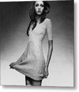 Twiggy In Baby Doll Dress Metal Print