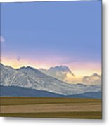 Twin Peaks Panorama View From The Agriculture Plains Metal Print