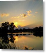 Twin Sunset Ii Metal Print