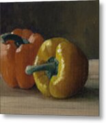 Two Bell Peppers Metal Print