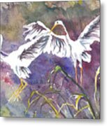 Two Egrets Metal Print