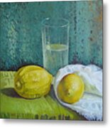 Two Lemons Metal Print