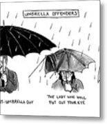 Umbrella Offender Metal Print