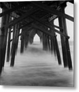 Under Ocean Crest Pier Metal Print