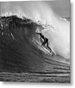 Under The Lip In Black And White Metal Print