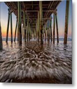 Under The Pier At Old Orchard Beach Metal Print