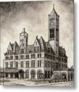 Union Station Mixed Media Metal Print