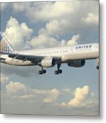 United Airlines Boeing 757 Metal Print
